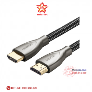 Cáp HDMI 2.0 Carbon 1,5m chuẩn 4K@60MHz Ugreen 50107 mạ vàng cao cấp