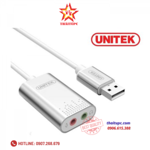 Cáp chuyển cổng cắm tai nghe qua USB Unitek Y-247