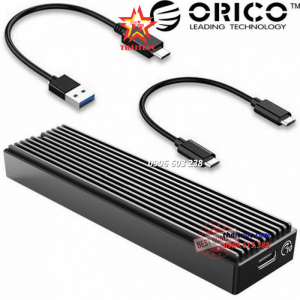 Hộp đựng ổ cứng NVMe M.2 SSD Orico M2PV-C3-BK USB 3.1 Gen 2 Type C, 10Gbps (Đen)