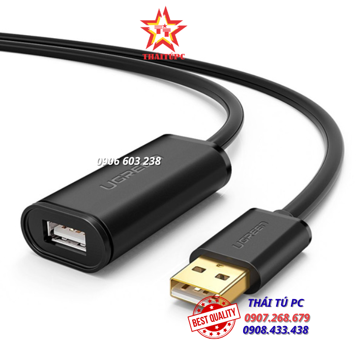 CÁP USB 2.0 NỐI DÀI 5M UGREEN 10319 CÓ CHÍP KHUẾCH ĐẠI CÁP USB 2.0 NỐI DÀI 5M UGREEN 10319 CÓ CHÍP KHUẾCH ĐẠI