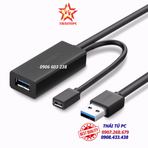 CÁP USB 3.0 NỐI DÀI 10M HỖ TRỢ NGUỒN MICRO USB CHÍNH HÃNG UGREEN 20827 CAO CẤP