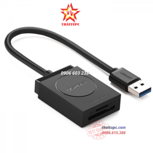 ĐẦU ĐỌC THẺ USB 3.0 HỖ TRỢ SD/TF CHÍNH HÃNG UGREEN 20250 CAO CẤP