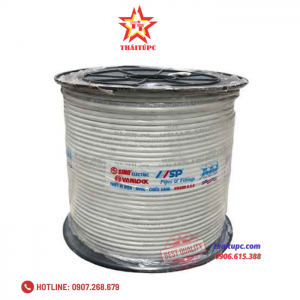 Cáp đồng trục Sino RG6 (5C-FB) lõi CCS 80 sợi màu trắng 305m