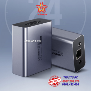 Bộ kéo dài VGA qua cáp mạng CAT5E,CAT6 dài 100 đến 140m + Audio Ugreen 60533