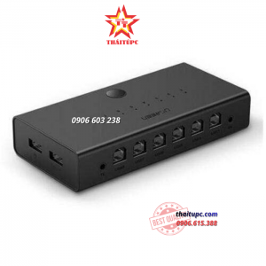 Thiết bị chia sẻ 2 cổng USB cho 8 máy tính Ugreen 60102