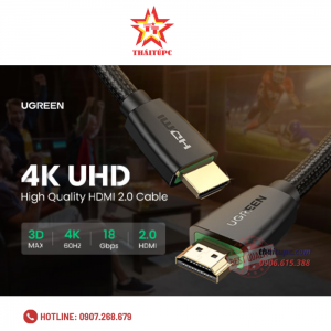 Cáp HDMI 2.0 dài 8m hỗ trợ full HD 4Kx2K chính hãng Ugreen 40413