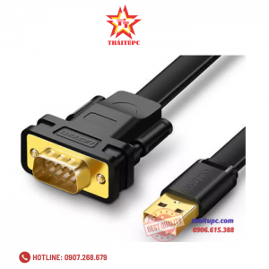 Cáp chuyển USB 2.0 sang RS232 Ugreen 20206 Dài 1M