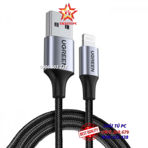 CÁP SẠC ĐIỆN THOẠI IPHONE DÀI 1M CHUẨN MFI APPLE UGREEN 60156