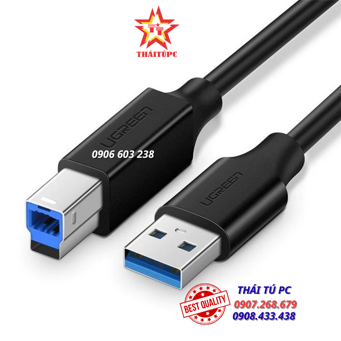 CÁP USB 3.0 AM TO BM DÀI 1M MÁY IN UGREEN 30753 CHÍNH HÃNG CÁP USB 3.0 AM TO BM DÀI 1M MÁY IN UGREEN 30753 CHÍNH HÃNG