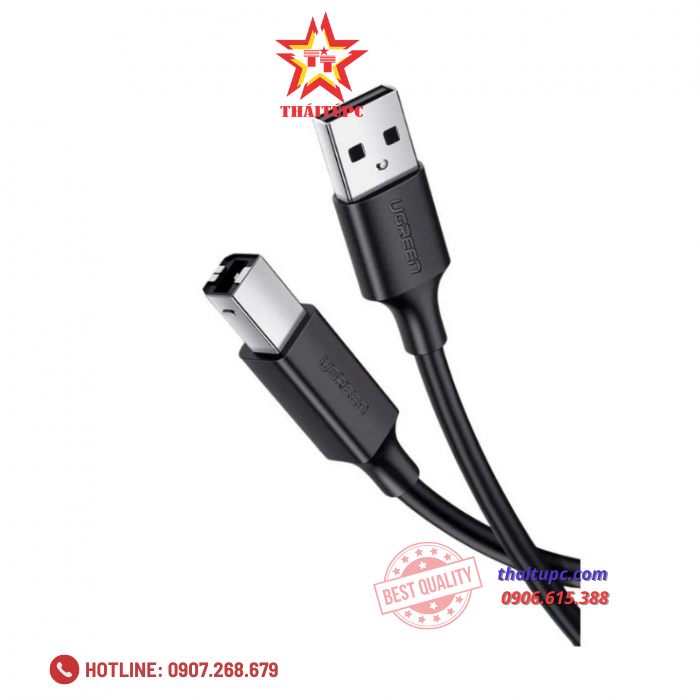 Cáp USB máy in dài 5m Ugreen 10329 Cáp USB máy in dài 5m Ugreen 10329