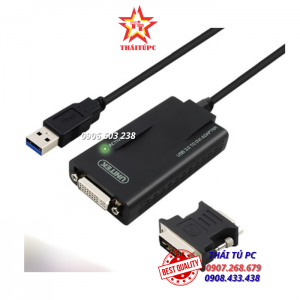 CÁP USB 3.0 -> DVI + ĐẦU ĐỔI DVI -> VGA UNITEK (Y-3801)