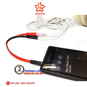 Cáp chia 2 Audio 3.5mm ra một cổng Mic và một cổng ra Loa