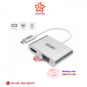Cáp chuyển type C to HDMI/VGA full HD  Unitek V124A