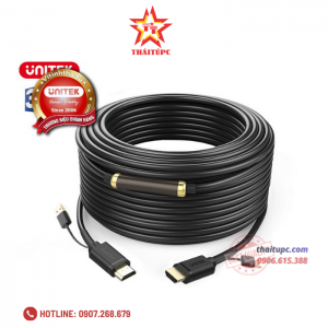 Cáp HDMI  Unitek chính hãng cao cấp (60m) + USB Unitek (Y-C 175)